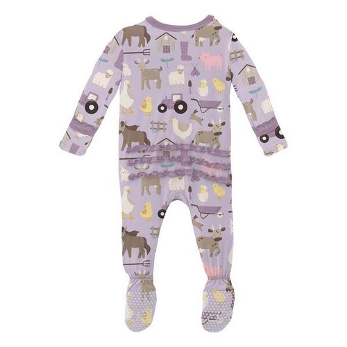 Baby Kickee Pants Muffin Ruffle Footie Pajamas - Primary Image