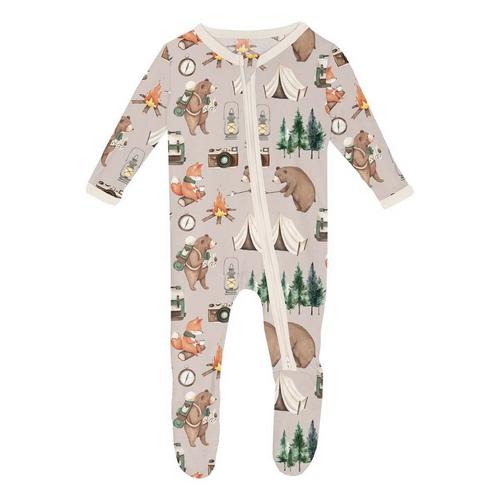 Baby Kickee Pants Zipper Print Footie Pajamas - Primary Image