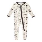 Baby Kickee Pants Zipper Print Footie Pajamas - Thumbnail 2 of 8