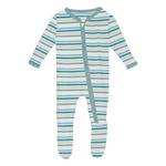 Baby Kickee Pants Zipper Print Footie Pajamas - Thumbnail 6 of 8