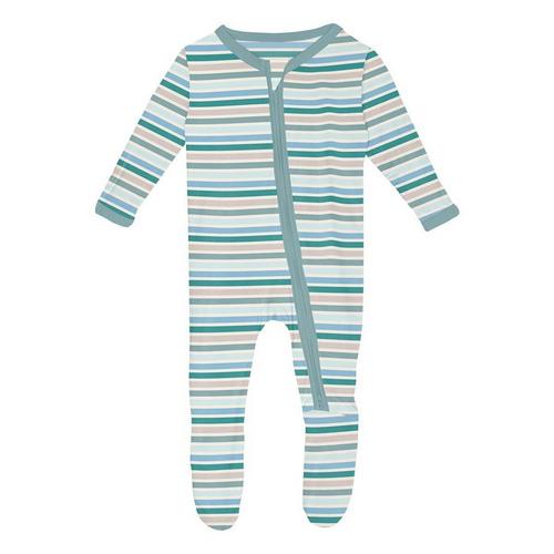 Baby Kickee Pants Zipper Print Footie Pajamas - Primary Image