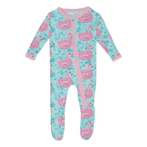Baby Kickee Pants Zipper Print Footie Pajamas - Primary Image