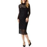 Women's Steve Madden Vivienne Studded Lace Long Sleeve Midi Dress - Thumbnail 1 of 6