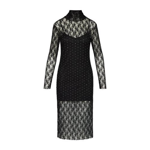 Women's Steve Madden Vivienne Studded Lace Long Sleeve Midi Dress - Primary Image