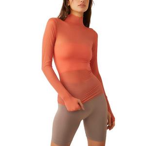 Women's Free People On The Dot Long Sleeve Mock Neck Shirt