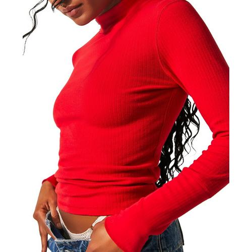 Women's Free People Rickie Long Sleeve Mock Neck Shirt - Primary Image