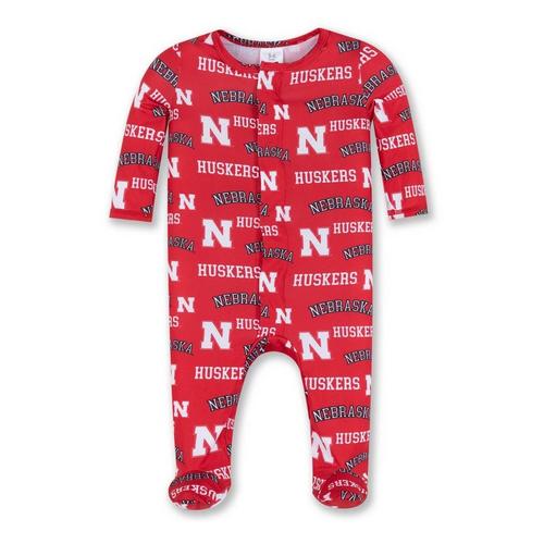 ZooZatZ Baby Nebraska Cornhuskers All Over Print Sleeper - Primary Image