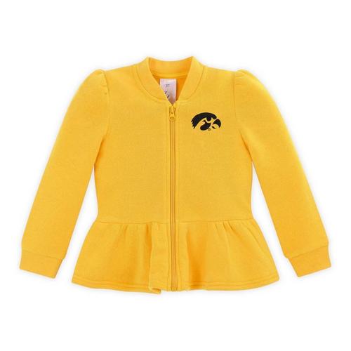 ZooZatZ Toddler Girls' Iowa Hawkeyes Peplum Full Zip - Primary Image