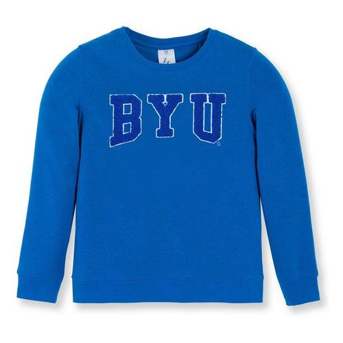 ZooZatZ Girls' BYU Cougars Fleece Crew - Primary Image