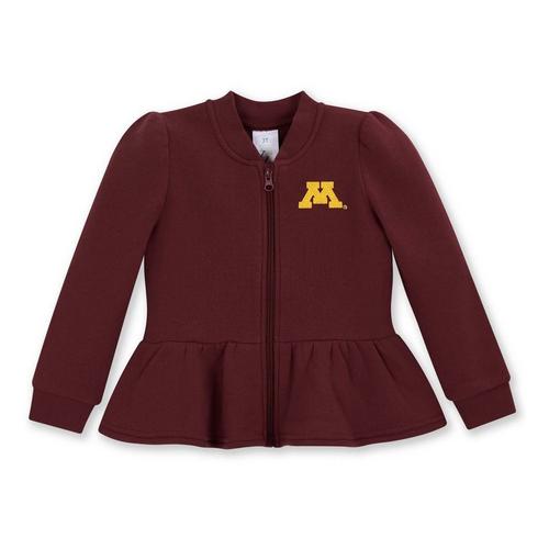 ZooZatZ Toddler Girls' Minnesota Golden Gophers Peplum Full Zip - Primary Image