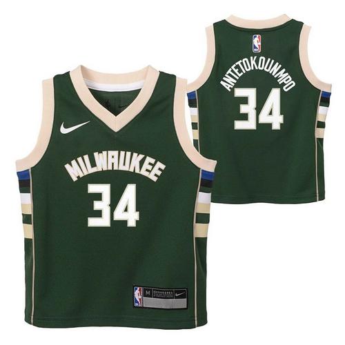 Nike Kids' Milwaukee Bucks Giannis Antetokounmpo #34 Icon Jersey - Primary Image