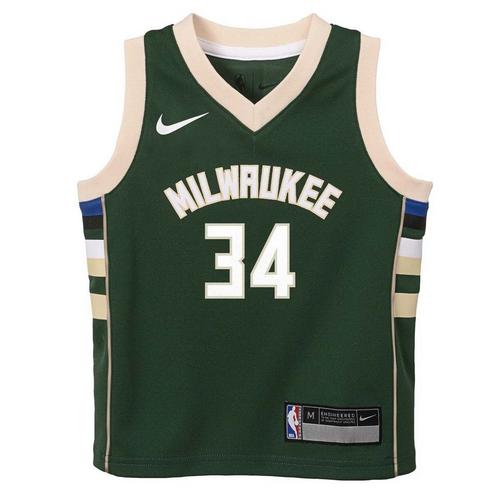 Nike Kids' Milwaukee Bucks Giannis Antetokounmpo #34 Icon Jersey - Primary Image