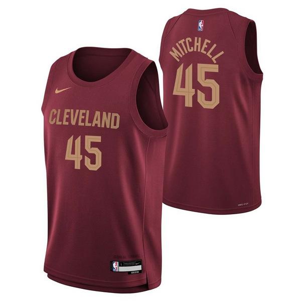 Kids' Cleveland Cavaliers Donovan Mitchell #45 Nike Icon Jersey Large Cardinal