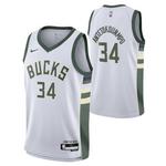 Nike Kids' Milwaukee Bucks Giannis Antetokounmpo #34 Association Edition Swingman Jersey - Thumbnail 1 of 5