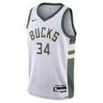 Nike Kids' Milwaukee Bucks Giannis Antetokounmpo #34 Association Edition Swingman Jersey - Thumbnail 2 of 5