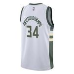 Nike Kids' Milwaukee Bucks Giannis Antetokounmpo #34 Association Edition Swingman Jersey - Thumbnail 4 of 5