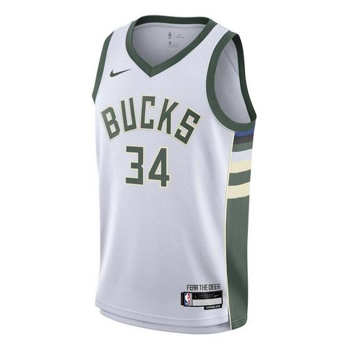 Nike Kids' Milwaukee Bucks Giannis Antetokounmpo #34 Association Edition Swingman Jersey - Primary Image