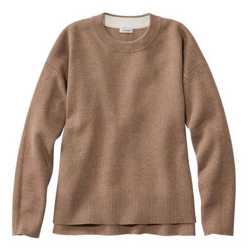 Women's L.L.Bean Wicked Soft Cotton/Cashmere Crewneck Pullover Sweater - Primary Image