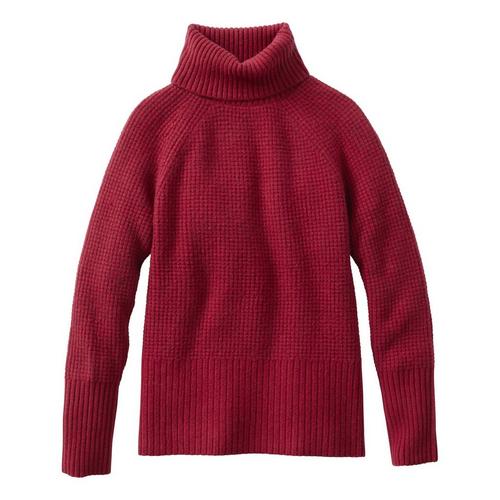 Women's L.L.Bean SuperSoft Waffle Turtleneck Pullover Sweater - Primary Image