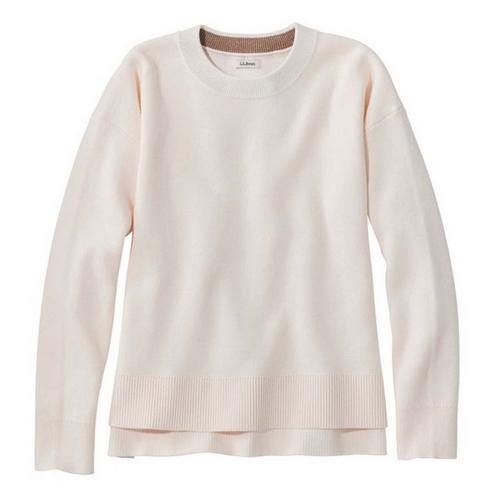 Women's L.L.Bean Wicked Soft Cotton/Cashmere Crewneck Pullover Sweater - Primary Image