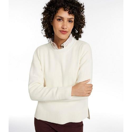 Women's L.L.Bean Wicked Soft Cotton/Cashmere Crewneck Pullover Sweater - Primary Image