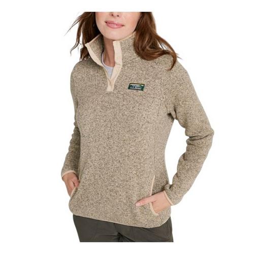 Women's L.L.Bean Sweater 1/4 Snap Fleece Pullover - Primary Image