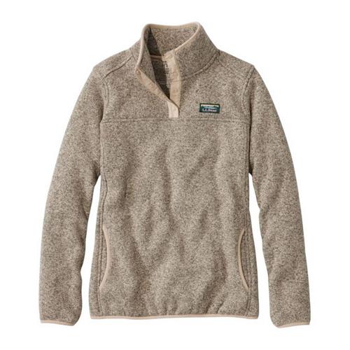 Women's L.L.Bean Sweater 1/4 Snap Fleece Pullover - Primary Image