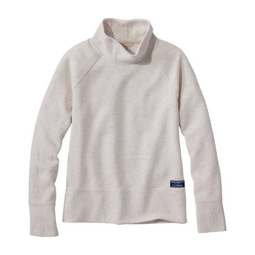 Women's L.L.Bean Lakewashed Double-Knit Funnelneck Mock Neck Pullover Sweater - Primary Image