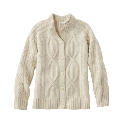 Women's L.L.Bean 1912 Heritage Wool Blend Mockneck Mock Neck Cardigan - Primary Image