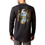 Men's Ariat Chrome Moto Eagle Long Sleeve T-Shirt - Thumbnail 1 of 4