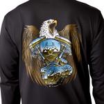 Men's Ariat Chrome Moto Eagle Long Sleeve T-Shirt - Thumbnail 2 of 4