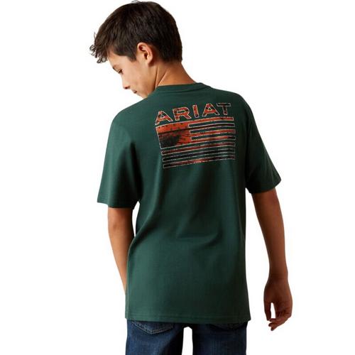 Kids' Ariat Rustic Wood Flag T-Shirt - Primary Image