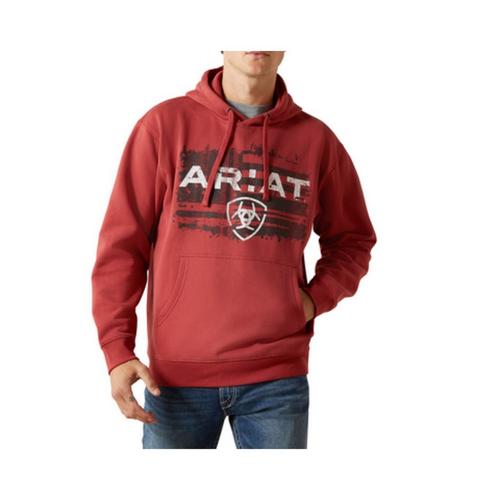 Men's Ariat Liquid Stamp Flag Hoodie - Primary Image