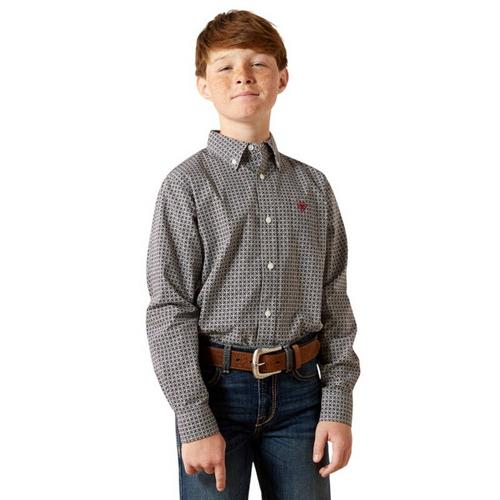 Boys' Ariat Tobias Classic Fit Long Sleeve Button Up Shirt - Primary Image