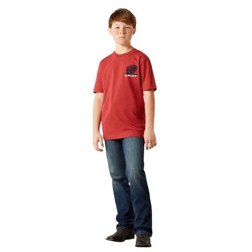 Kids' Ariat Buffalo USA Flag T-Shirt - Primary Image