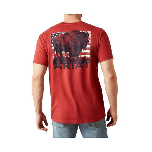 Men's Ariat Buffalo Flag T-Shirt - Primary Image