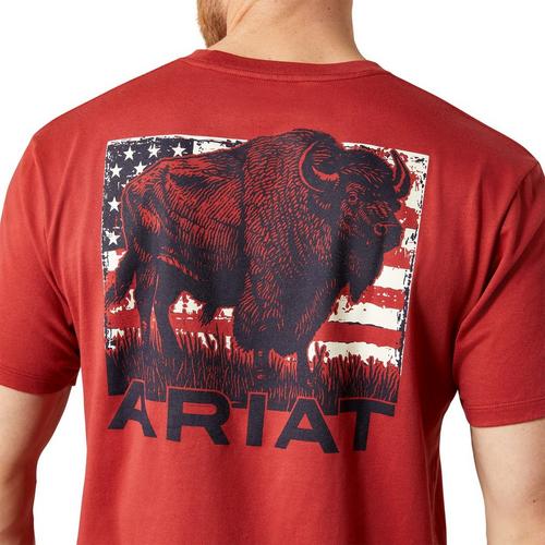 Men's Ariat Buffalo Flag T-Shirt - Primary Image