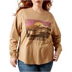 Women's Ariat Canvas Oversized Long Sleeve T-Shirt - Thumbnail 4 of 7