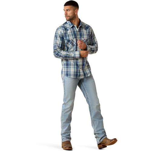 Men's Ariat Retro Heathcliff Snap Long Sleeve Button Up Shirt