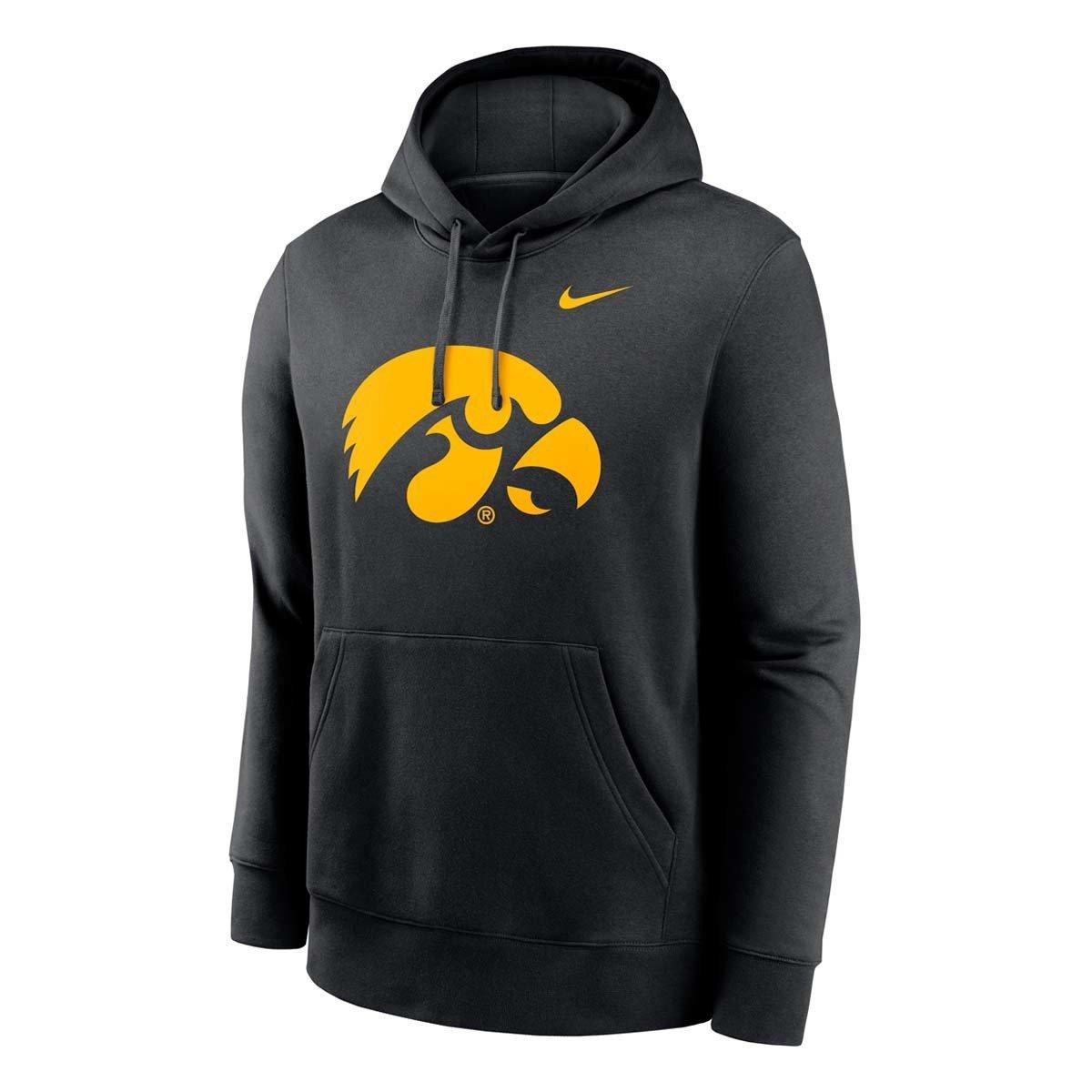 Nike Men's Black Iowa Hawkeyes Primetime Evergreen Club Fleece Pullover Hoodie - Black