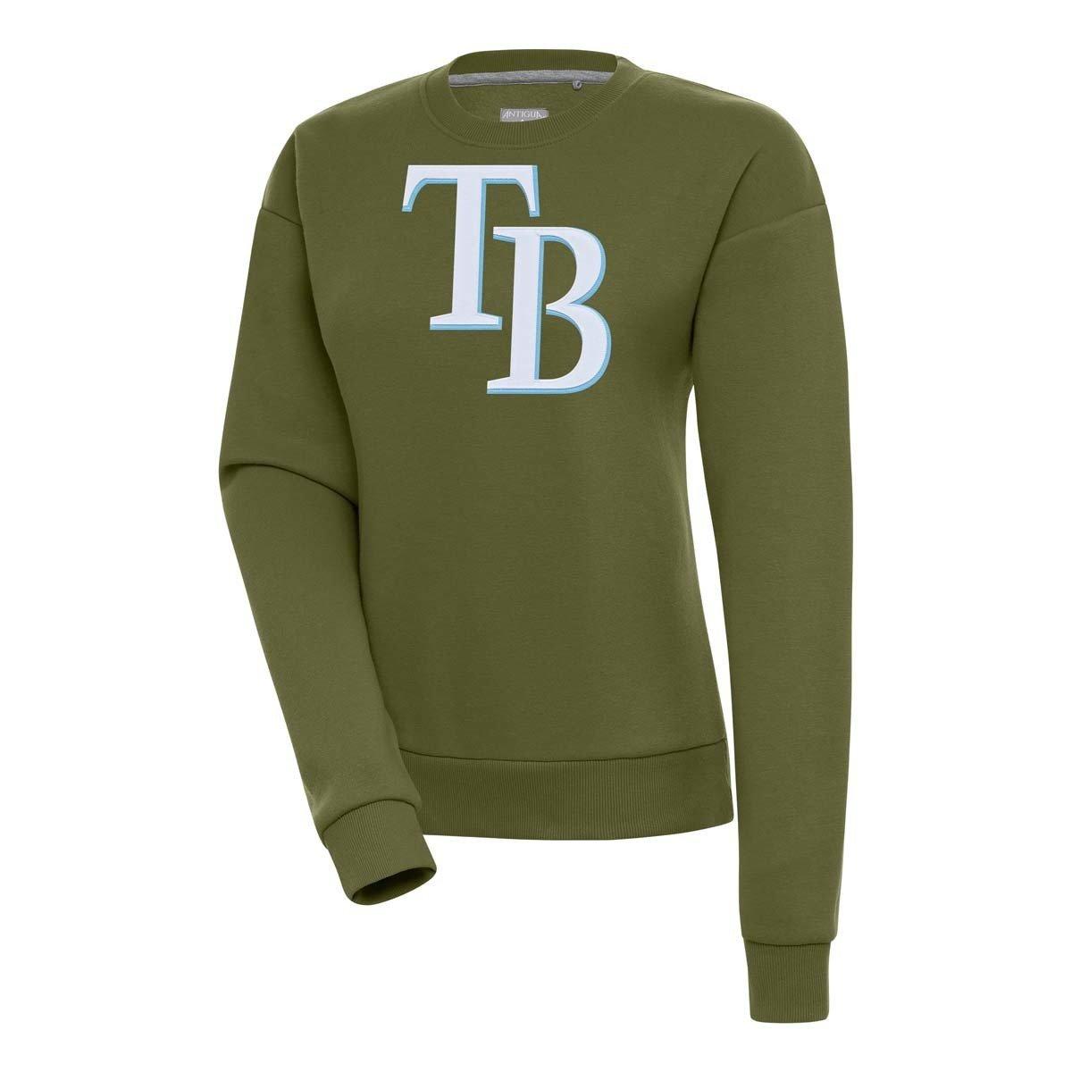 Antigua Women's Tampa Bay Rays Full Chest Logo Victory Crew