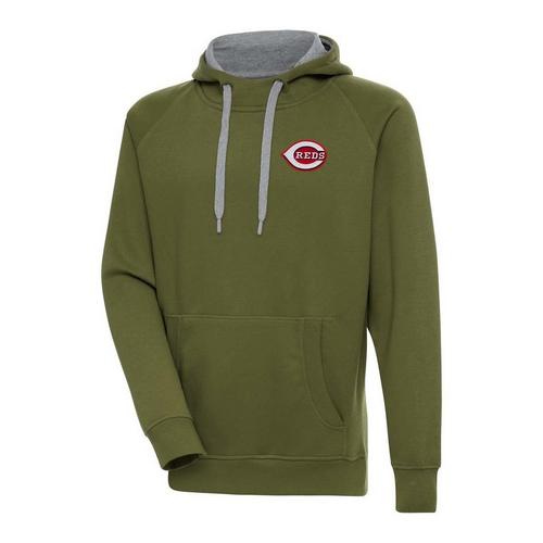 Antigua Cincinnati Reds Left Chest Logo Victory Hoodie - Primary Image