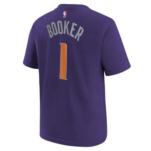 Nike Kids' Phoenix Suns Devin Booker #1 Icon Name & Number T-Shirt - Primary Image