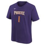 Nike Kids' Phoenix Suns Devin Booker #1 Icon Name & Number T-Shirt - Thumbnail 2 of 2