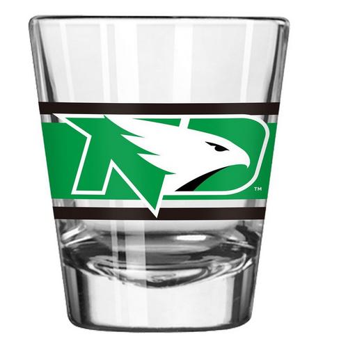Logo Brands University of North Dakota Fighting Hawks Stripe Shot Glass - Primary Image