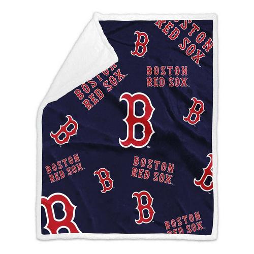 Logo Brands Boston Red Sox 60x70 Plush Sherpa Throw Blanket - Primary Image