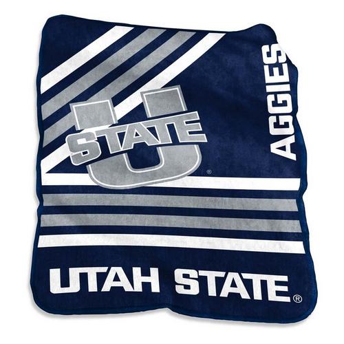 Logo Brands Utah State Aggies 50x60 Raschel Throw - Primary Image