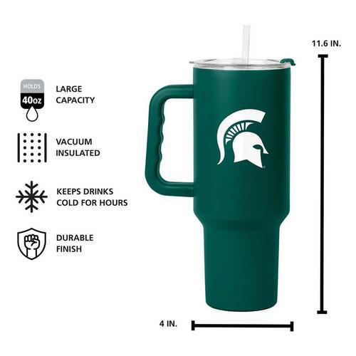 Logo Brands Michigan State Spartans 40 oz. Flipside Powder Coat Tumbler - Primary Image