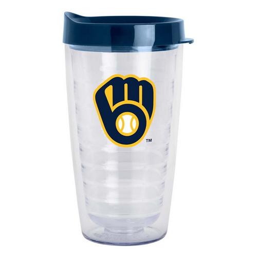 Logo Brands Milwaukee Brewers 16oz. Flipside Double Wall Clear Tumbler - Primary Image
