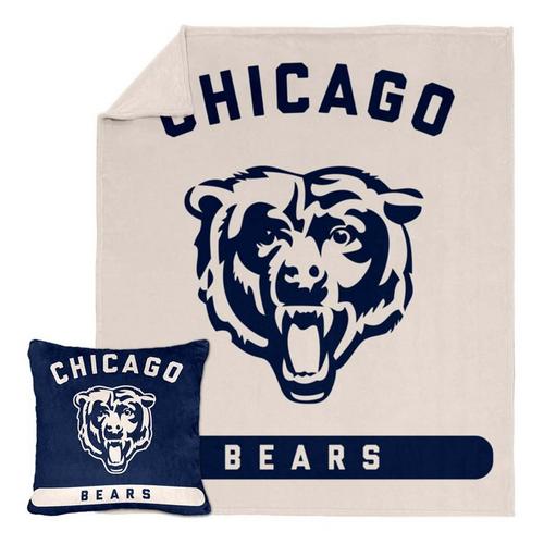 Logo Brands Chicago Bears Luxe Blanket & Pillow Set - Primary Image